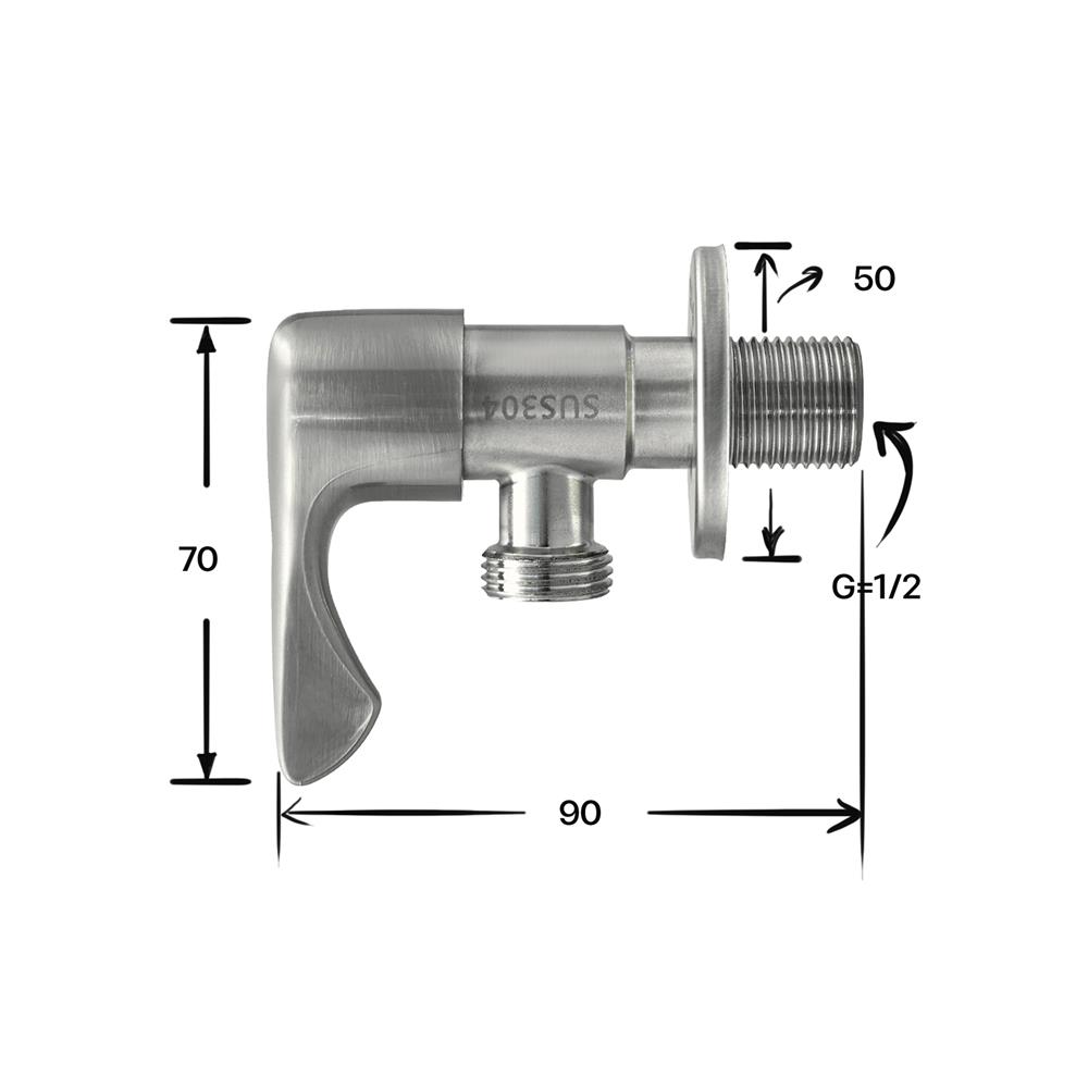 วาล์วฝักบัว 1 ทาง DONMARK GL-2153