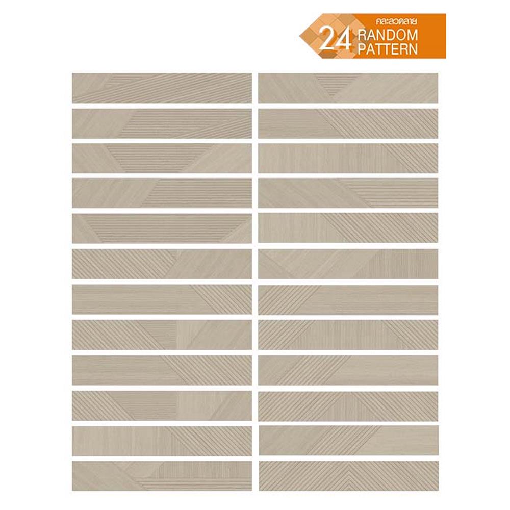 กระเบื้องพื้นพอร์ซเลน 20x120 ซม. TARA อาโอรากิ เบจ A 0.96 ตร.ม.