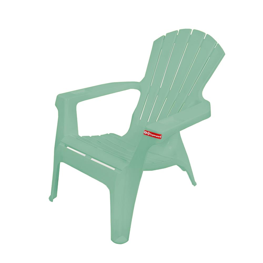เก้าอี้พลาสติกเอนนอน SUPERWARE CH-66 สีเขียว