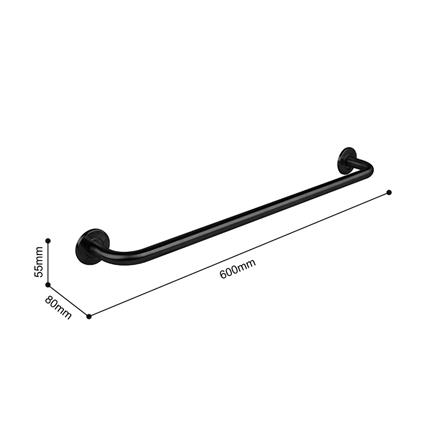 ราวแขวนผ้า BEN W152-W688 60 ซม. สีดำ_1