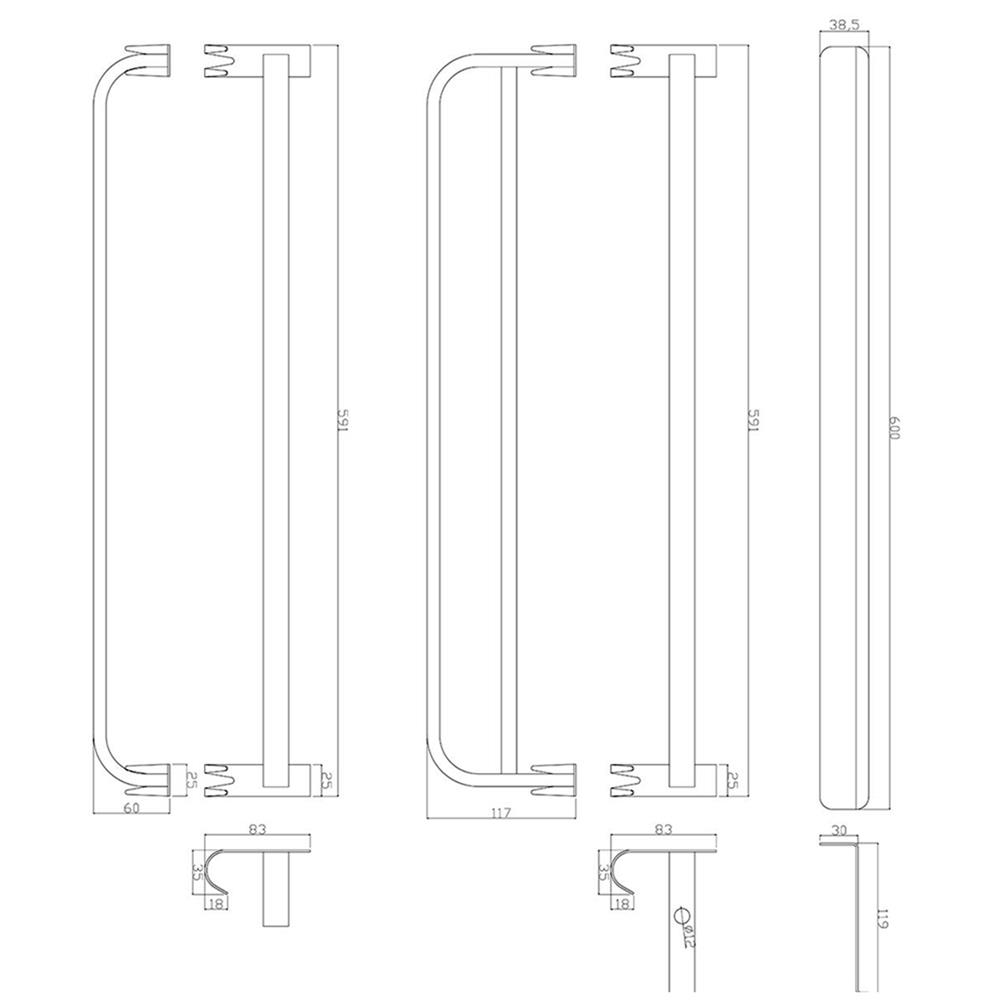 ราวแขวนผ้า RASLAND W152-W1479 60 ซม. สีสเตนเลส