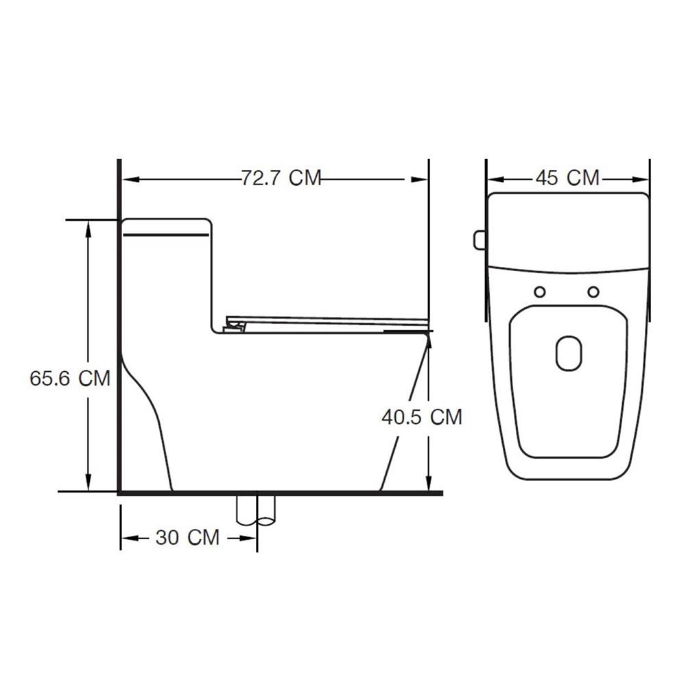 สุขภัณฑ์ 1 ชิ้น MOYA PLUS LX-2908B 6 ลิตร สีขาว
