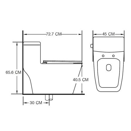 สุขภัณฑ์ 1 ชิ้น MOYA PLUS LX-2908B 6 ลิตร สีขาว_7