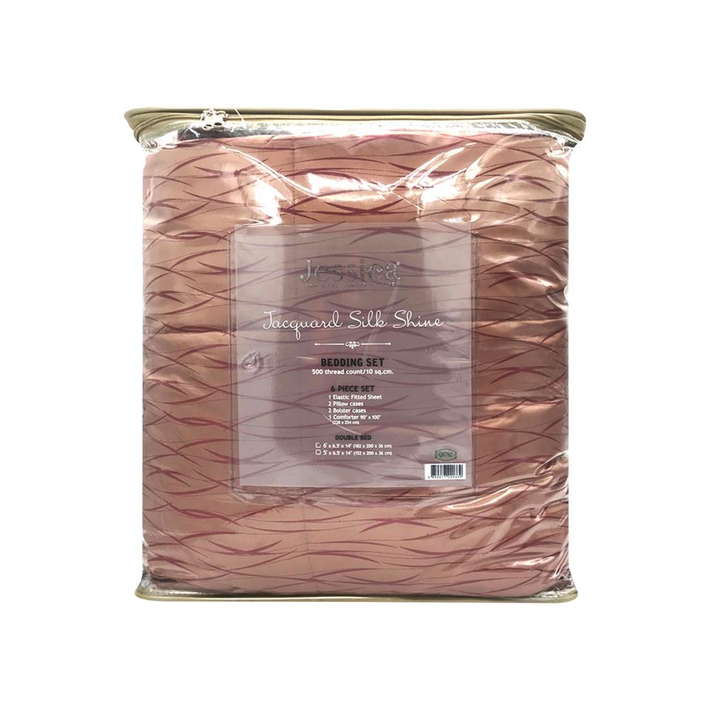 ชุดผ้าปูที่นอน 6 ฟุต 6 ชิ้น JESSICA SILKSHINE 22033QS762
