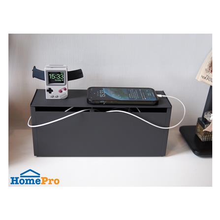 กล่องเก็บปลั๊กไฟ STACKO STPS 32x10x13.5 ซม. สีเทาเข้ม_2