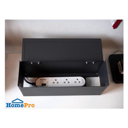 กล่องเก็บปลั๊กไฟ STACKO STPS 32x10x13.5 ซม. สีเทาเข้ม_3