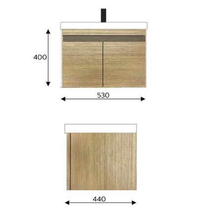เคาน์เตอร์ COTTO V00163PW ลายไม้_2