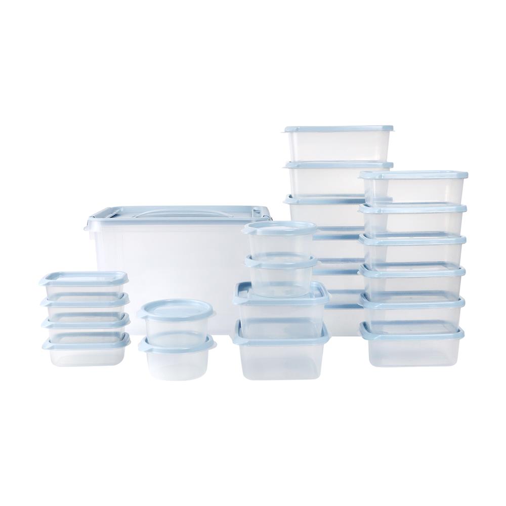 ชุดกล่องอาหาร KECH NO.6613S 46 ชิ้น (รวมฝา) สีฟ้า