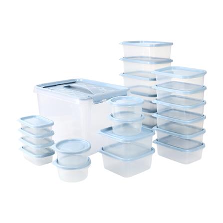 ชุดกล่องอาหาร KECH NO.6613S 46 ชิ้น (รวมฝา) สีฟ้า_1