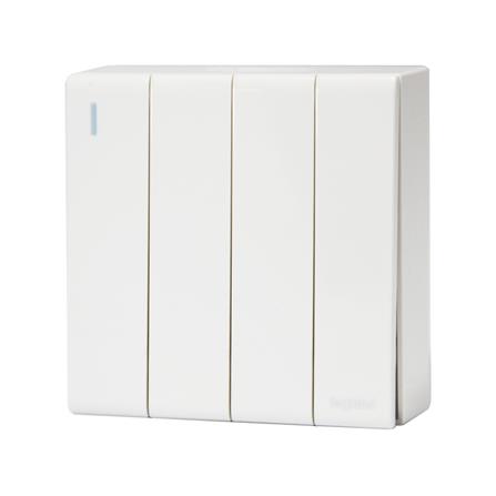 ชุดสวิตซ์ 1 ทาง 4 ช่อง BTICINO SMR P50105N สีขาว