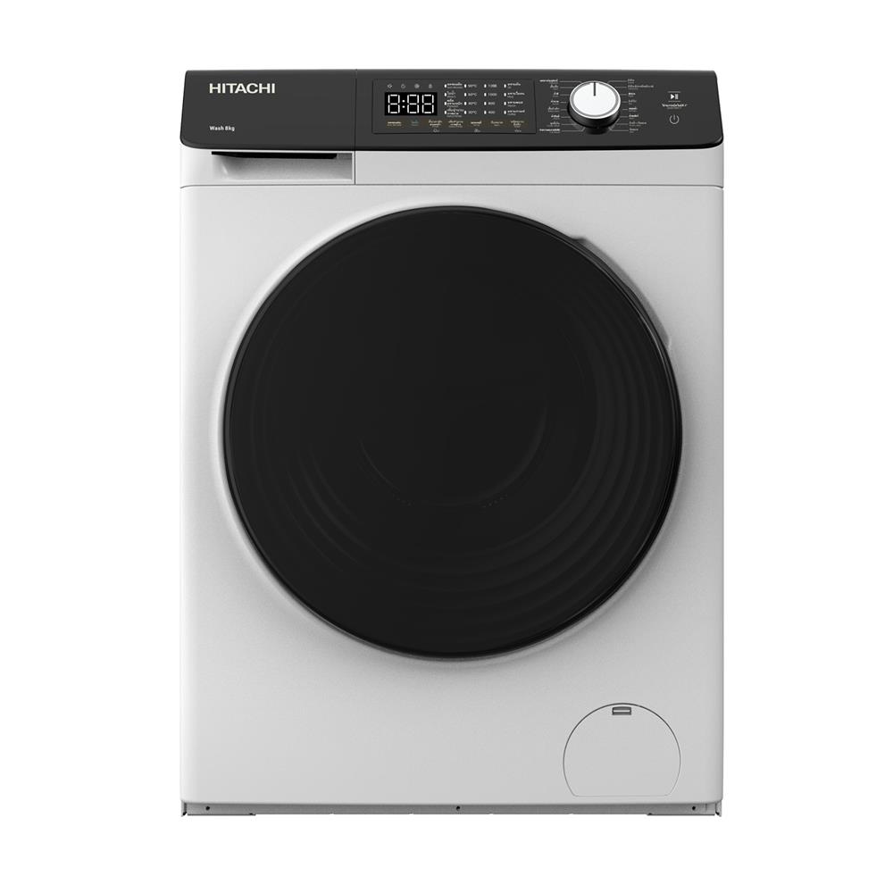 เครื่องซักผ้าฝาหน้า HITACHI BD802HVOW 8 กก. 1200RPM อินเวอร์เตอร์