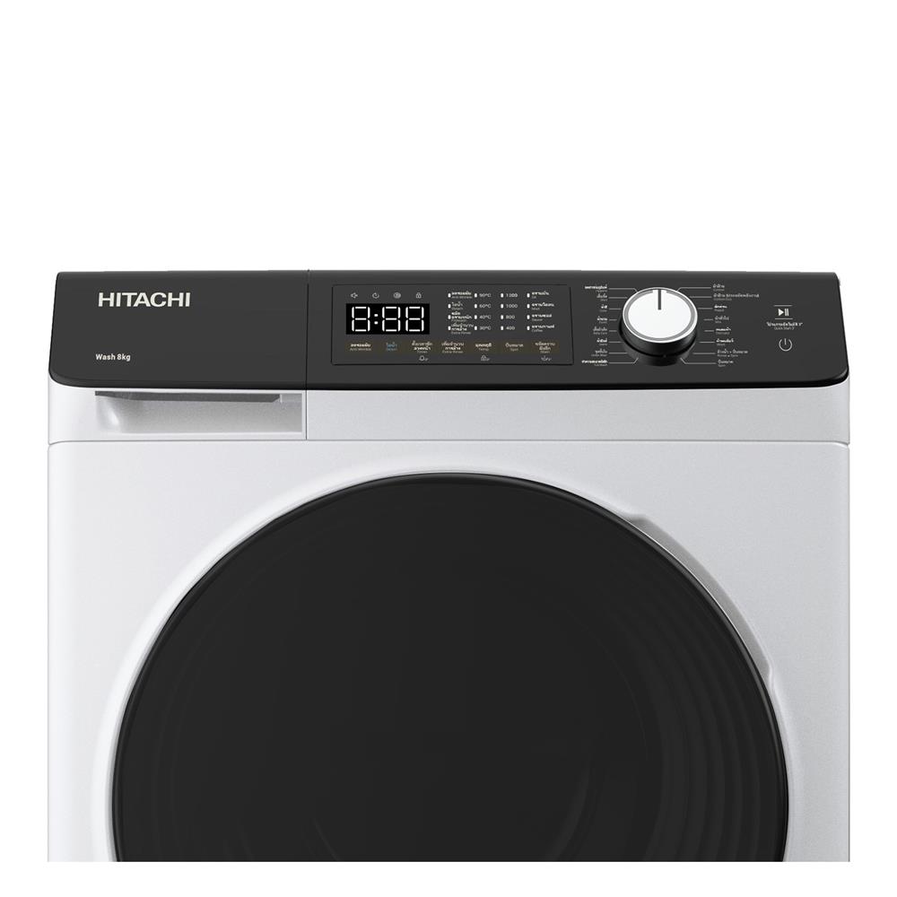 เครื่องซักผ้าฝาหน้า HITACHI BD802HVOW 8 กก. 1200RPM อินเวอร์เตอร์