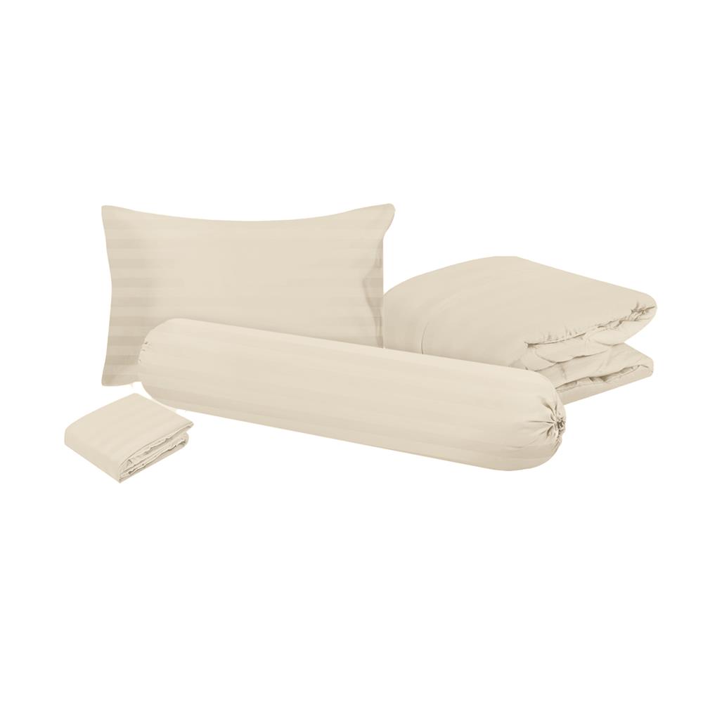 ชุดผ้าปูที่นอน 3.5 ฟุต 4 ชิ้น HOME LIVING STYLE FLORENCE สีเบจ