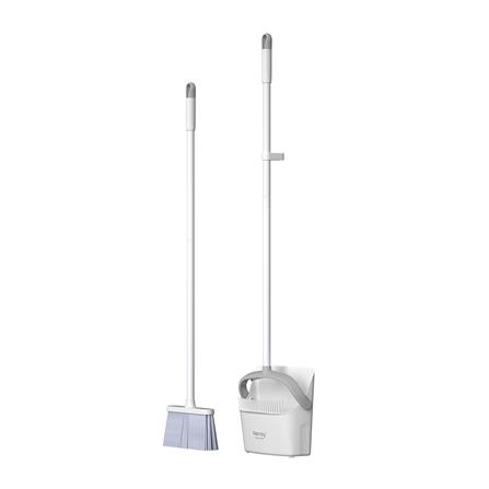 ชุดไม้กวาดพร้อมที่โกยผงพับได้ RANDY M9 สีขาว_1