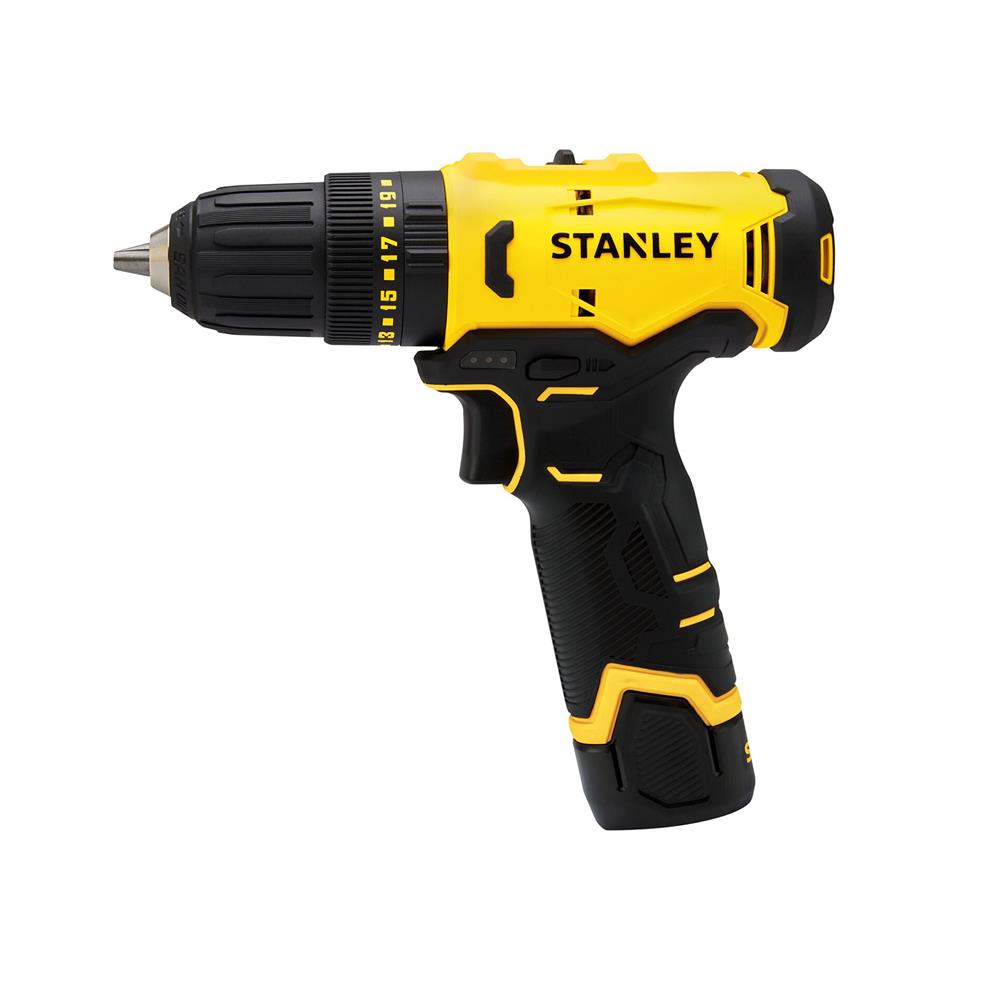 สว่านกระแทกไร้สาย (พร้อมแบตเตอรี่) STANLEY SCH10D2K-B1 12 โวลต์