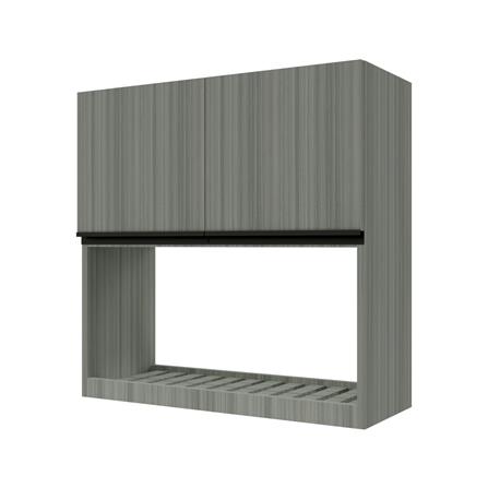 ตู้แขวนคว่ำจาน JUPITER SILKY LIGHT 80x80 ซม. สีเทา