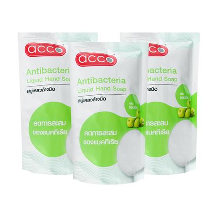 รีฟิลสบู่เหลวล้างมือ ACCO 400 มล. แพ็ก 3 ชิ้น GREEN APPLE
