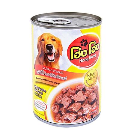 อาหารเปียกสุนัข HONG HONG รสตับแบบชิ้นในน้ำเกรวี่ 400 ก._0