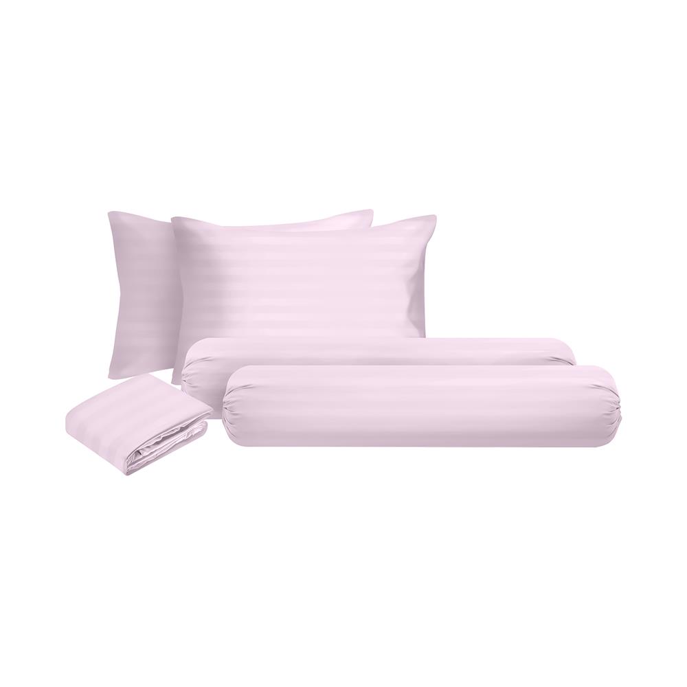 ชุดผ้าปูที่นอน 5 ฟุต 5 ชิ้น HOME LIVING STYLE FLORENCE สีชมพู