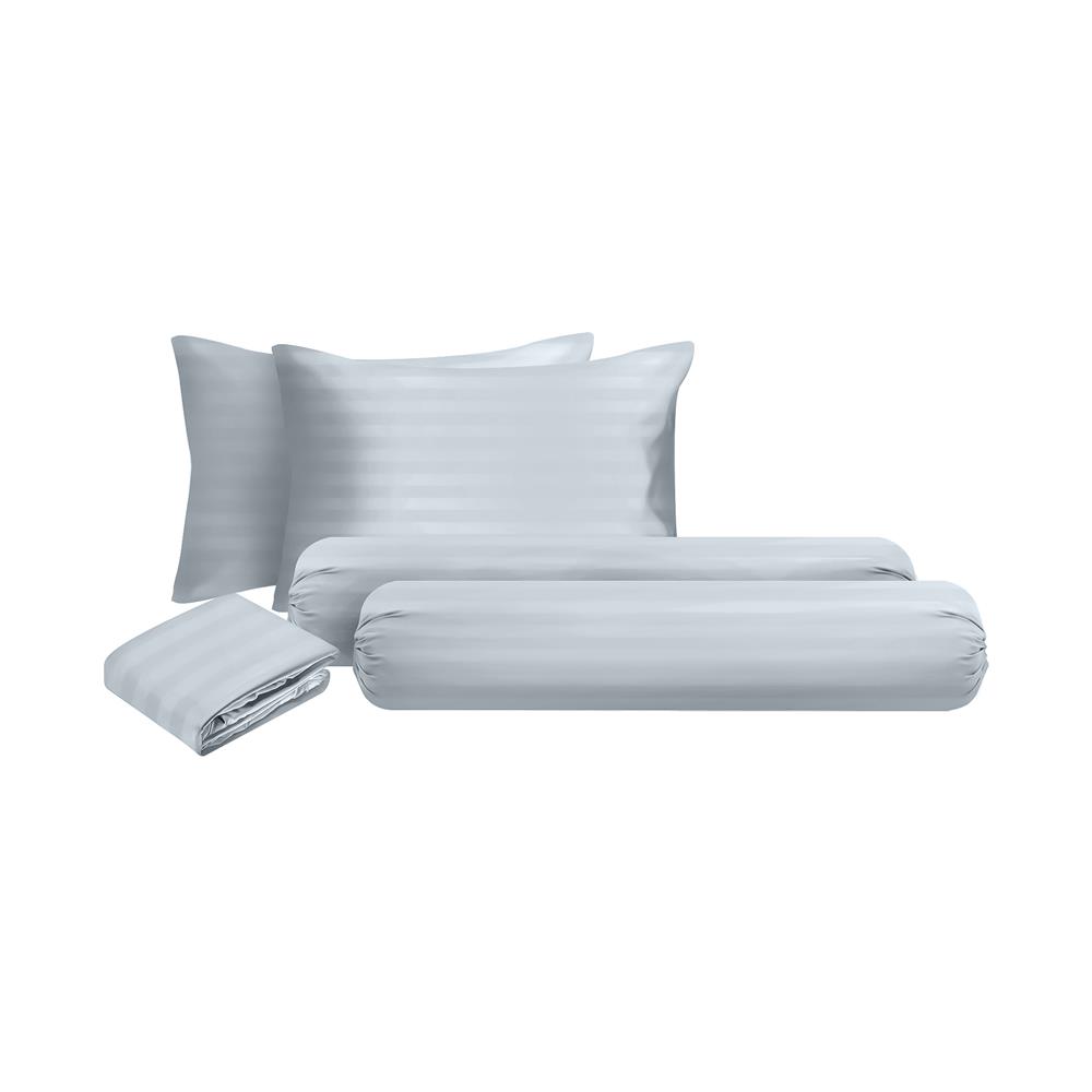 ชุดผ้าปูที่นอน 6 ฟุต 5 ชิ้น HOME LIVING STYLE FLORENCE สีเทา