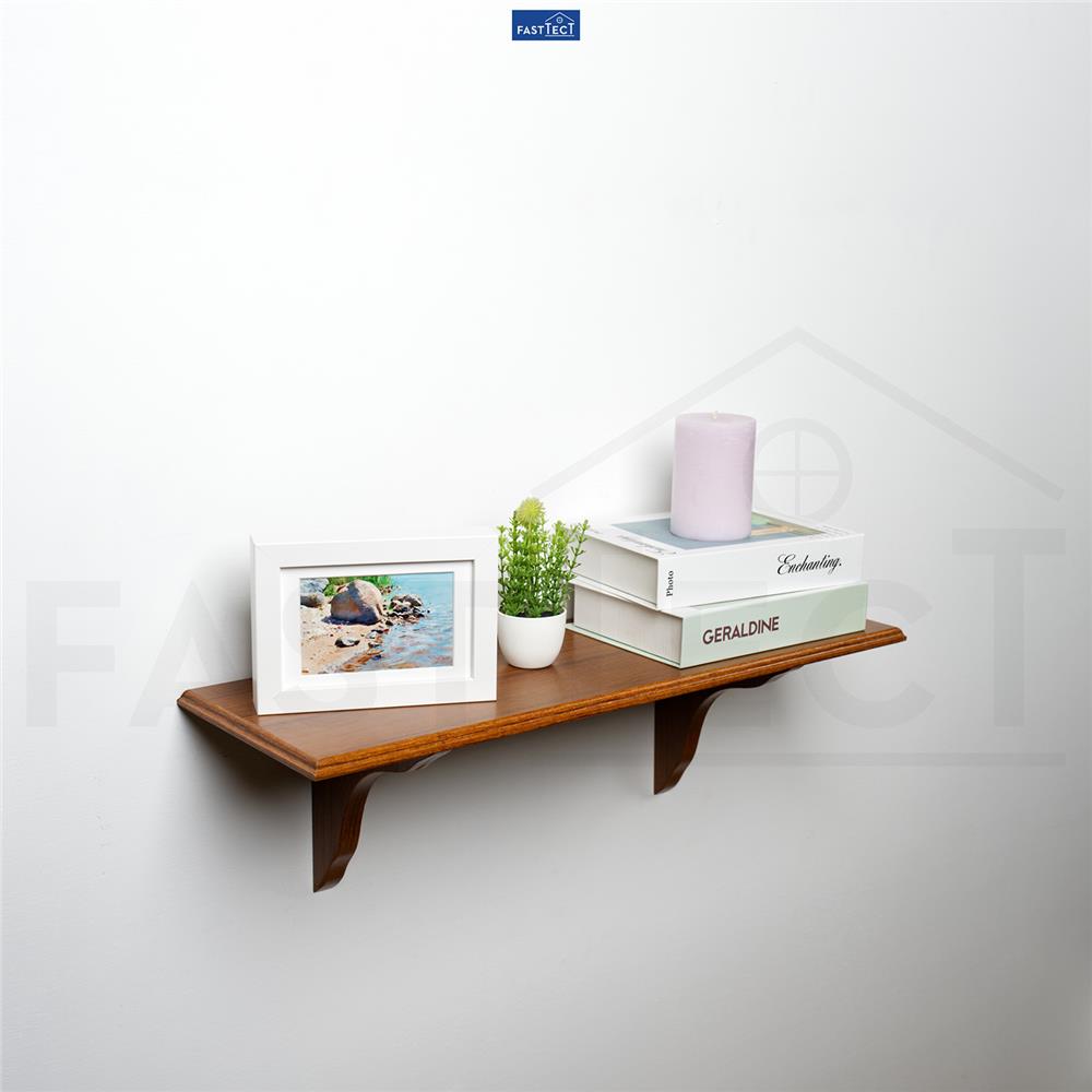 ชั้นแขวนผนัง FASTTECT WS2060+LS1818-TEAK 60 ซม. สีไม้สัก