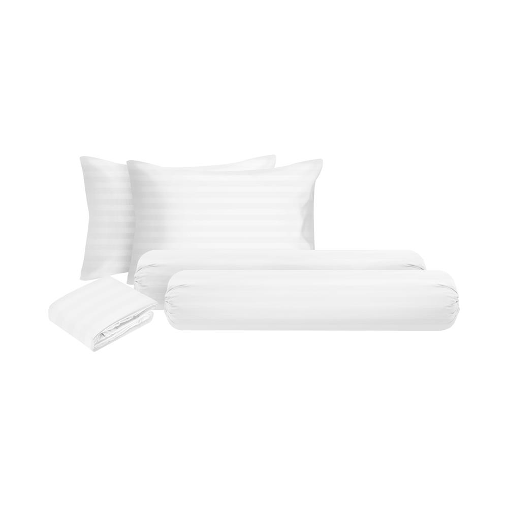 ชุดผ้าปูที่นอน 5 ฟุต 5 ชิ้น HOME LIVING STYLE FLORENCE สีขาว