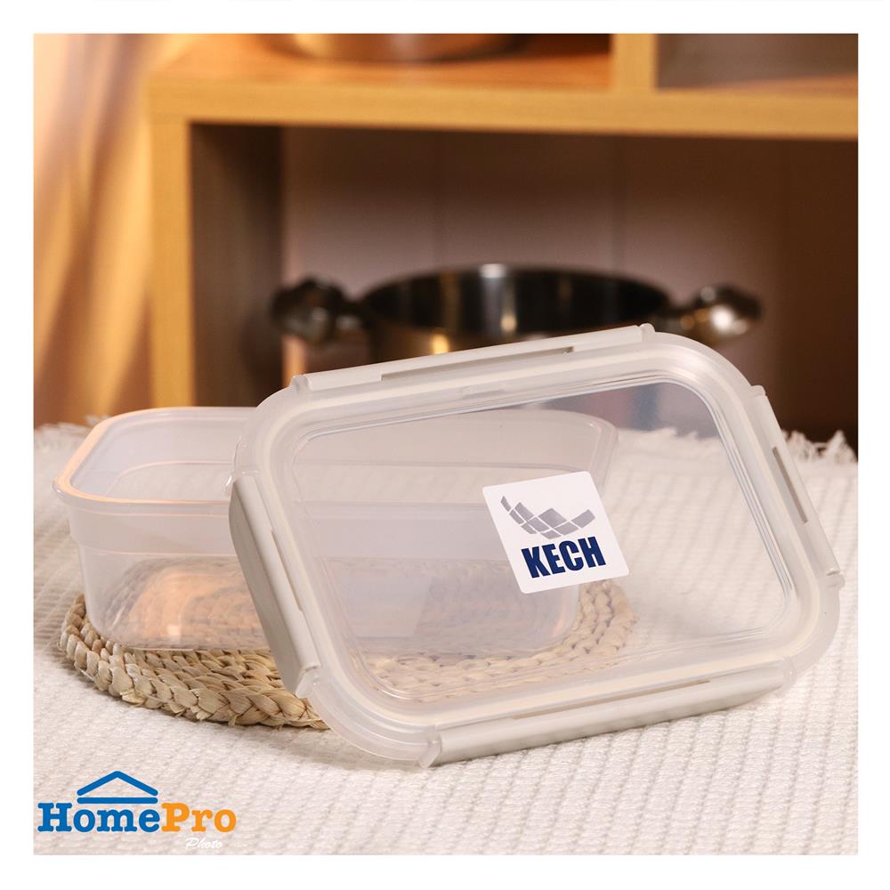 กล่องอาหารเหลี่ยม 0.9 ลิตร KECH NEXT 2815 สีครีม