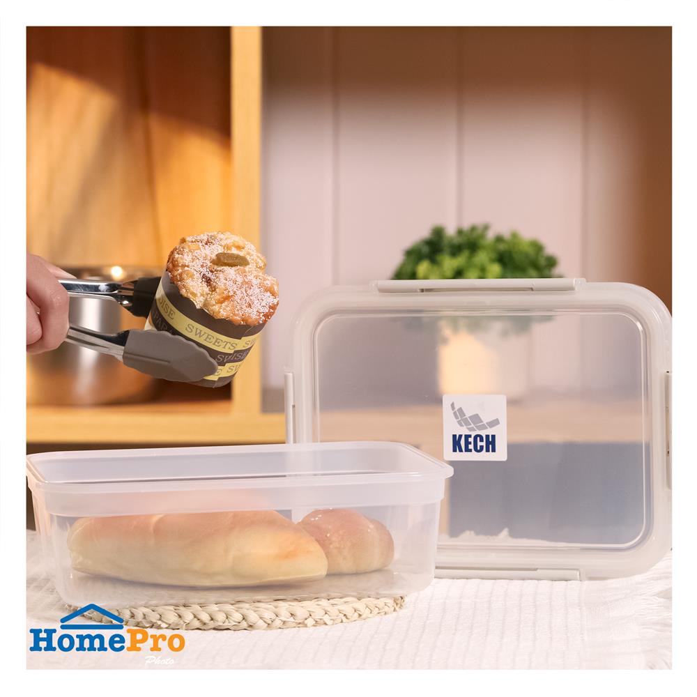 กล่องอาหารเหลี่ยม 2.1 ลิตร KECH NEXT 2817 สีครีม