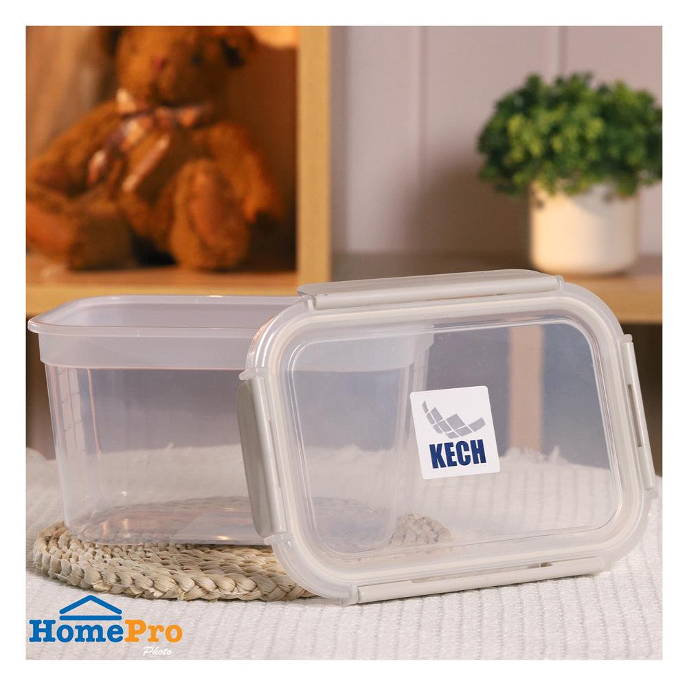 กล่องอาหารเหลี่ยม 1.7 ลิตร KECH NEXT 2825 สีครีม