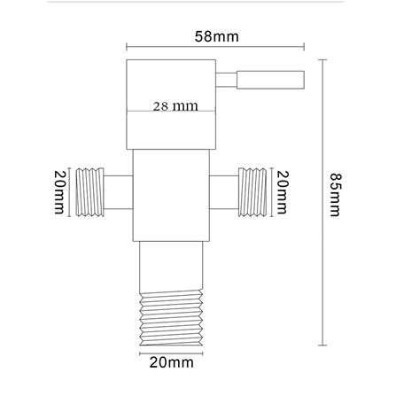 สต๊อปวาล์ว 2 ทาง NOVABATH ST-365S สเตนเลส_1