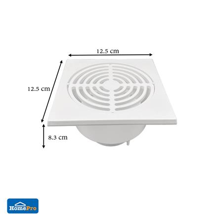 ตะแกรงกันกลิ่นพลาสติกเหลี่ยม DEXZON 5 นิ้ว_4