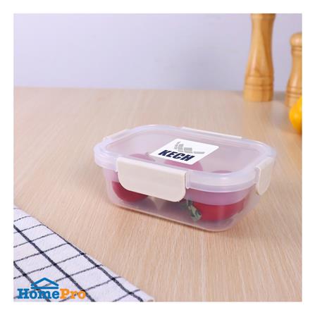 กล่องอาหารเหลี่ยม 0.6 ลิตร KECH NEXT 2814 สีครีม_4