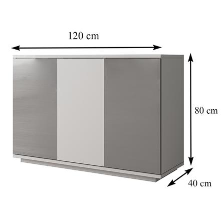 ตู้เตี้ยบานเปิด FURDINI MEDIS Z1338GH3 120 ซม. สีเทา_4