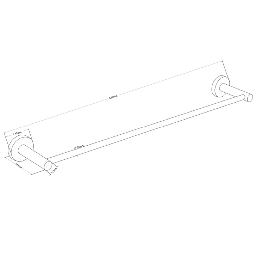 ราวแขวนผ้า NOVABATH NVB-T008 สีโครม