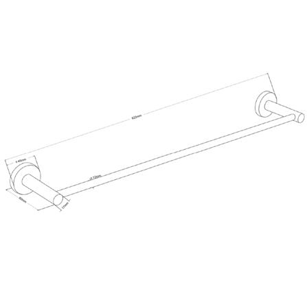 ราวแขวนผ้า NOVABATH NVB-T008 สีโครม_1