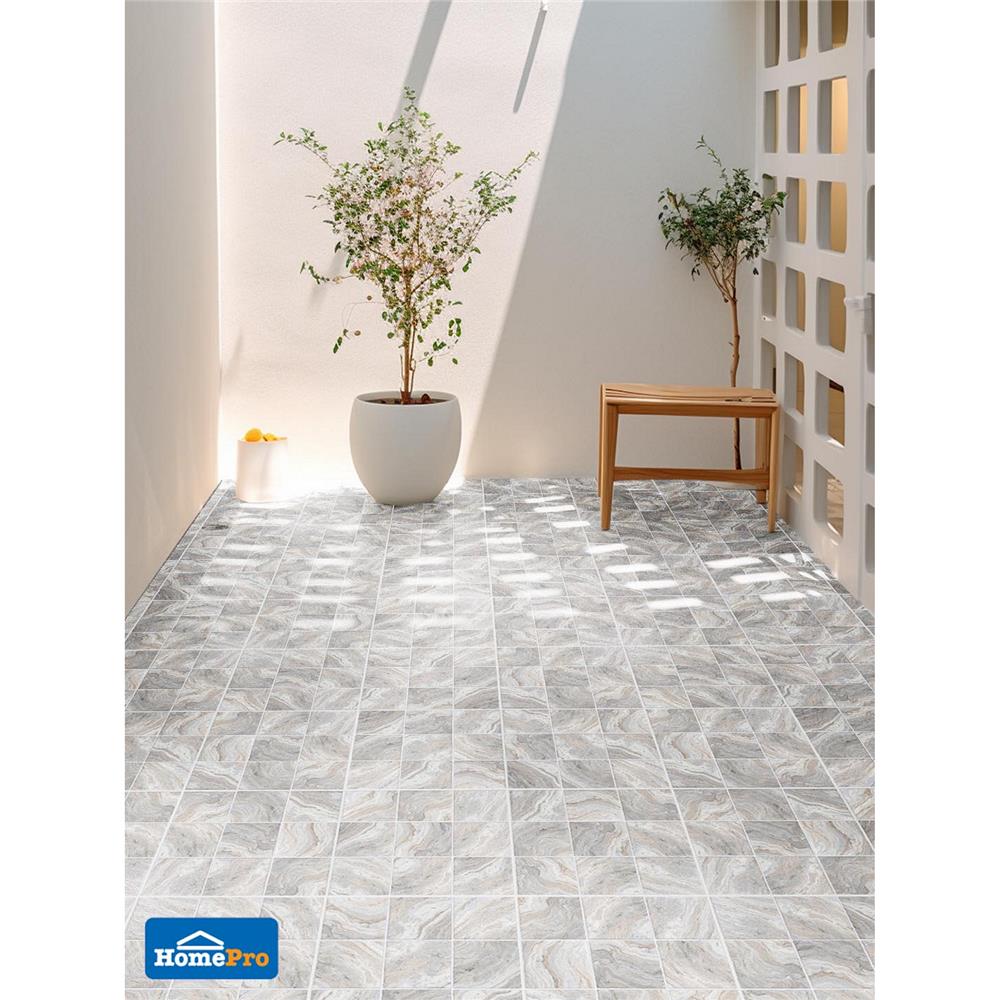 กระเบื้องพื้นพอร์ซเลน  16x16 นิ้ว COTTO เอ็นเลส เทา PM 0.96 ตร.ม.