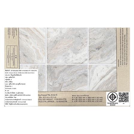 กระเบื้องพื้นพอร์ซเลน  16x16 นิ้ว COTTO เอ็นเลส เทา PM 0.96 ตร.ม._6