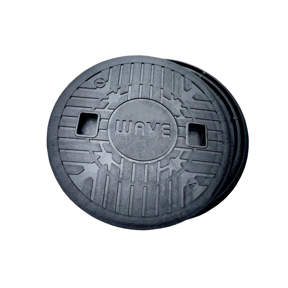 ฝาปิดพลาสติกชนิดกลม WAVE 49 ซม. สีดำ