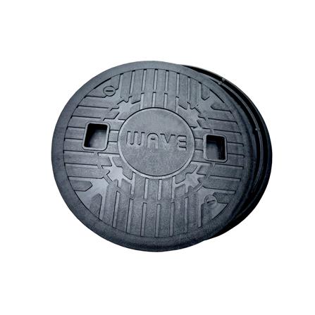 ฝาปิดพลาสติกชนิดกลม WAVE 49 ซม. สีดำ