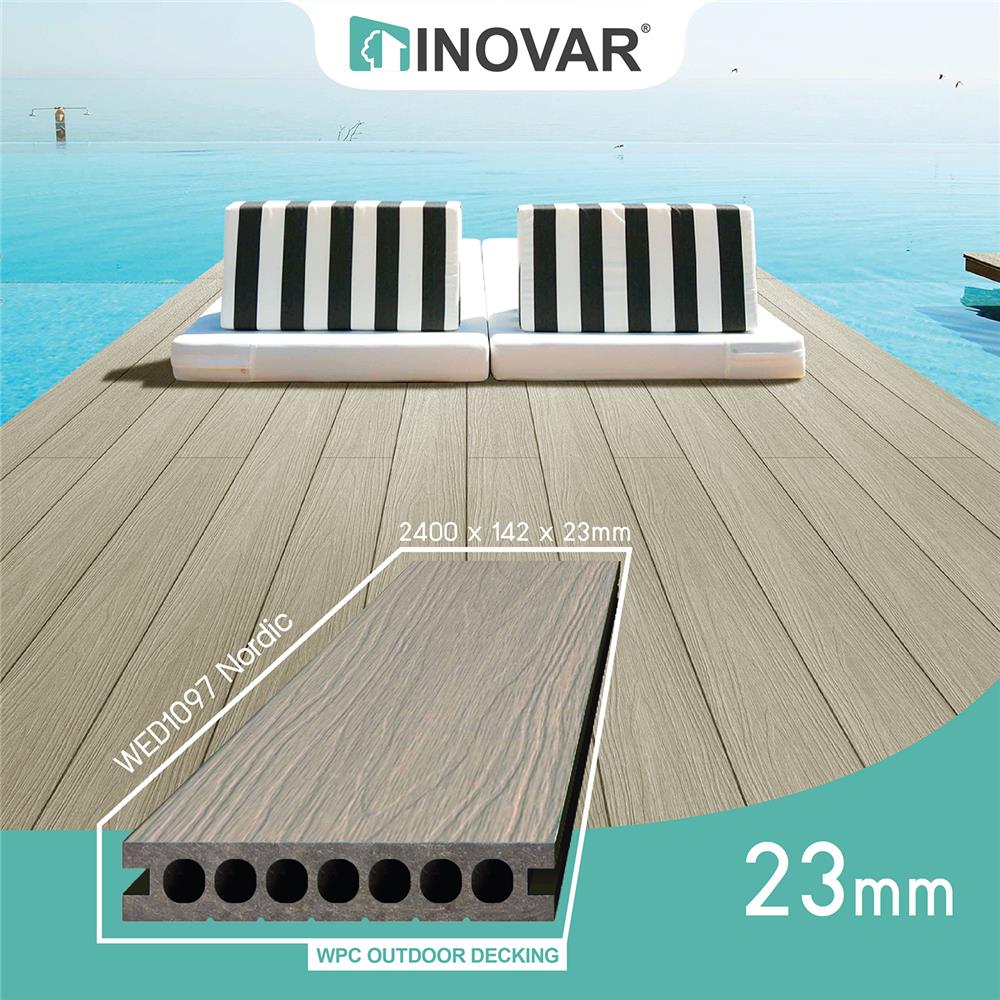 ไม้พื้น WPC INOVAR 14.2x240x2.3 ซม. สีนอร์ดิก