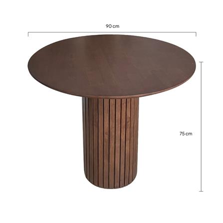 โต๊ะอาหารกลม YKS MORI สีวอลนัท_2