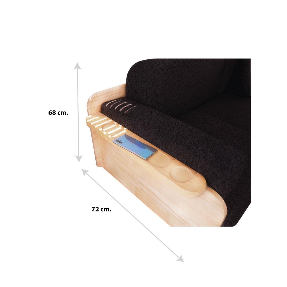 โซฟา 3 ที่นั่ง BAAN FURNITURE FIFA สีน้ำตาลเข้ม