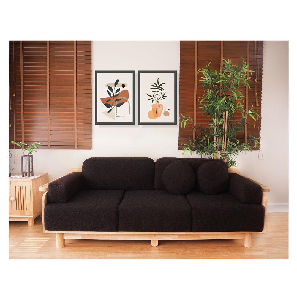 โซฟา 3 ที่นั่ง BAAN FURNITURE FIFA สีน้ำตาลเข้ม