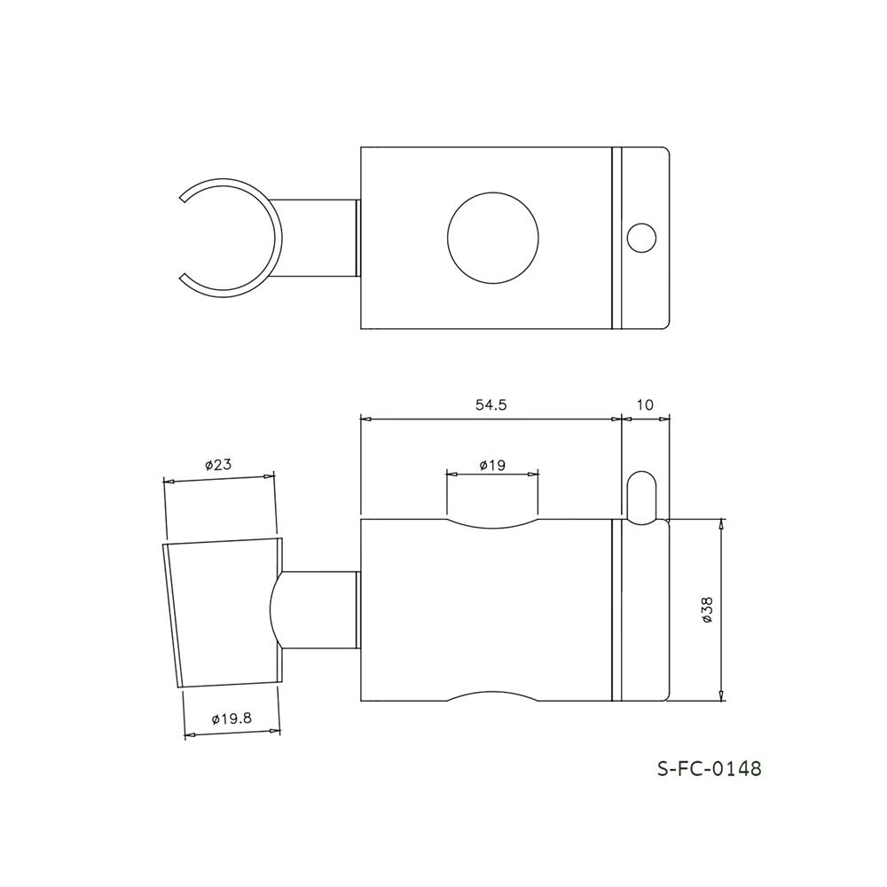 ขอแขวนฝักบัว WS S-FC-0148 สเตนเลส