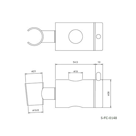 ขอแขวนฝักบัว WS S-FC-0148 สเตนเลส_2