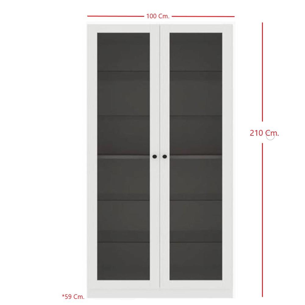 ตู้โชว์ 2 บานเปิด KONCEPT BLOX 19211223 100 ซม. สีขาว