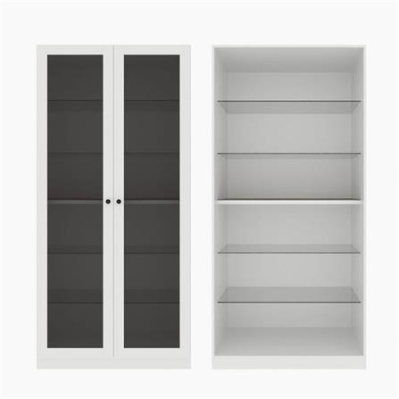 ตู้โชว์ 2 บานเปิด KONCEPT BLOX 19211223 100 ซม. สีขาว_1