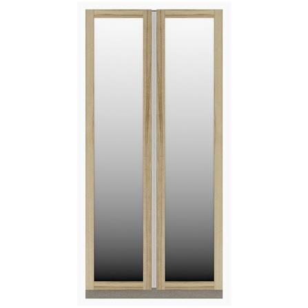 ตู้โชว์ 2 บานเปิด KONCEPT BLOX 19211236 100 ซม. สีไม้อ่อน_0