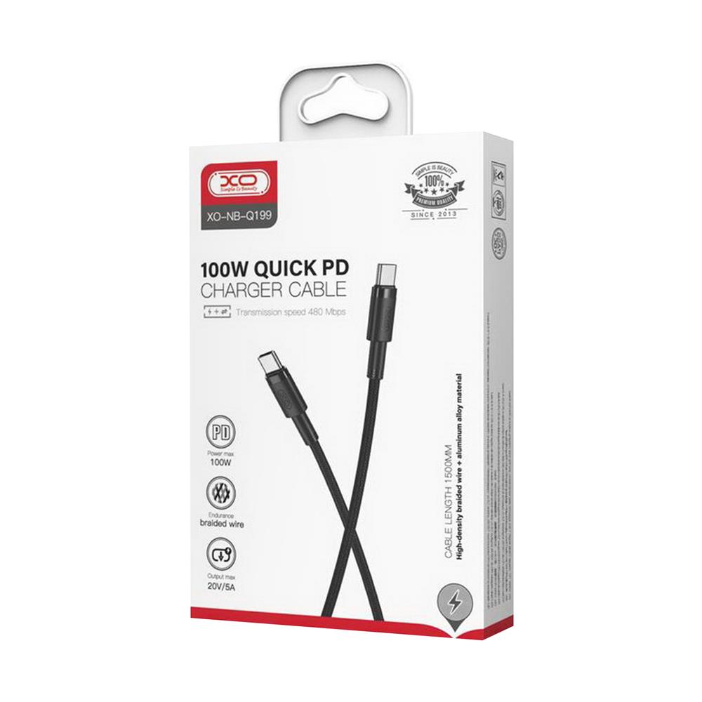 สายชาร์จ TYPE C TO TYPE C XO XO-NBQ199(T) 1.5 เมตร