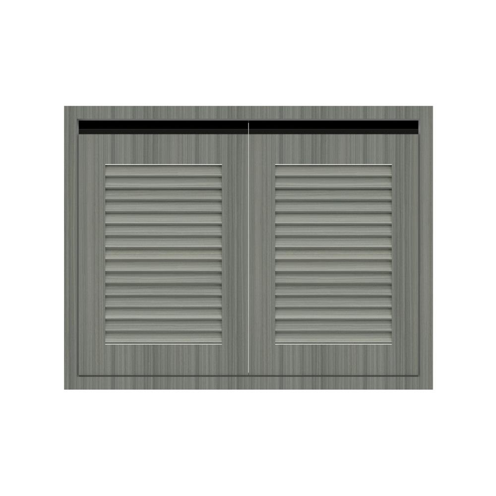 บานซิงค์คู่เกล็ดเต็ม JUPITER SILKY LIGHT 83x63 ซม. สีเทา